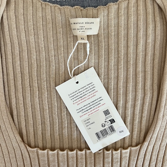 Sezane Remy Top Merino Wool Cotton NWT - Picture 4 of 6